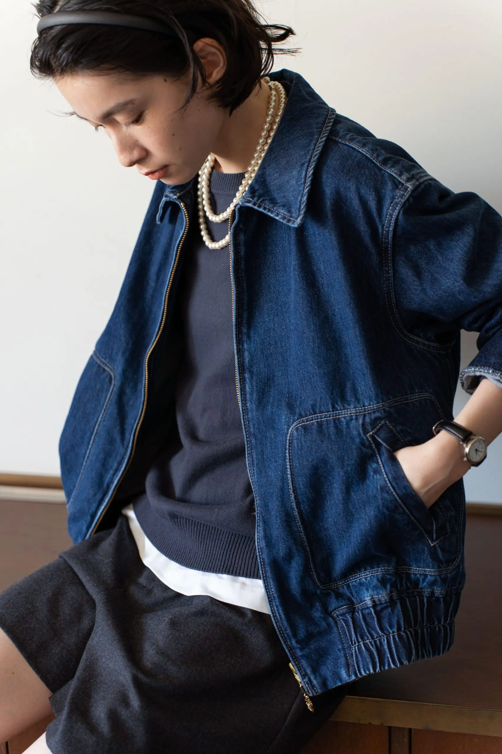 【良品】マックレガー　ドリズラージャケット　デニム　ブルゾン　ダブルジップ　XL Vol.31 Denim Drizzlerデニムドリズラー - McGREGOR